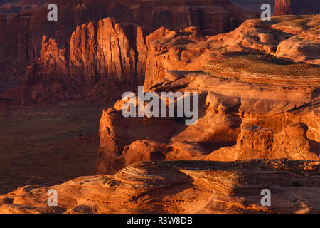 Monument Valley gesehen von Jagden Mesa, Arizona Stockfoto