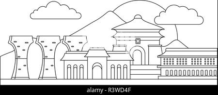 Taipei Symbol. Übersicht taipei Vektor Symbol für Web Design auf weißem Hintergrund Stock Vektor