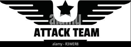 Atack avia Team Logo. Einfache Abbildung von atack Avia team Vektor Logo für Web Design auf weißem Hintergrund Stock Vektor