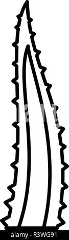 Aloe teil Symbol. Überblick Abbildung: Aloe teil Vektor Symbol für Web Design auf weißem Hintergrund Stock Vektor