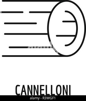 Cannelloni pasta Symbol. Umrisse Cannelloni pasta Vektor Symbol für Web Design auf weißem Hintergrund Stock Vektor