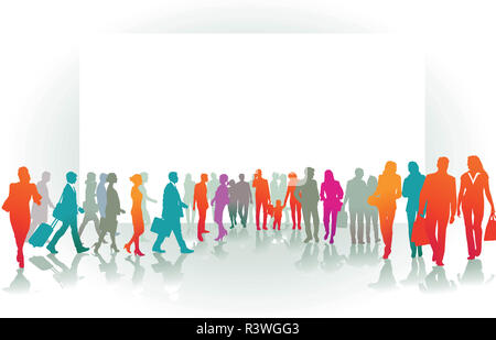 drängen Sie sich in der Hauptstraße Stockfoto