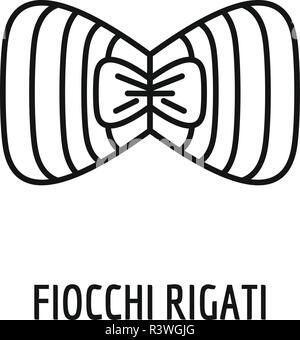 Fiocchi rigati Symbol. Umrisse fiocchi rigati Vektor Symbol für Web Design auf weißem Hintergrund Stock Vektor