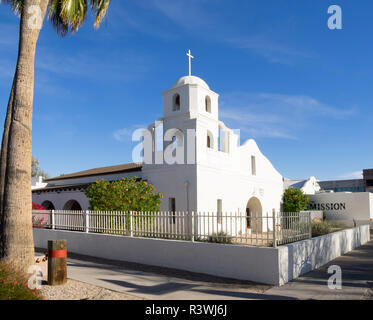 Arizona, Scottsdale, alte Adobe Mission Stockfoto