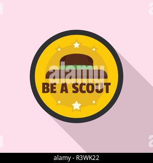 Ein Scout hat Logo. Flache Darstellung eines Scout hat Vector Logo für Web Design. Stock Vektor