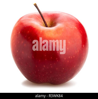 Red Delicious apple Pfad isoliert Stockfoto