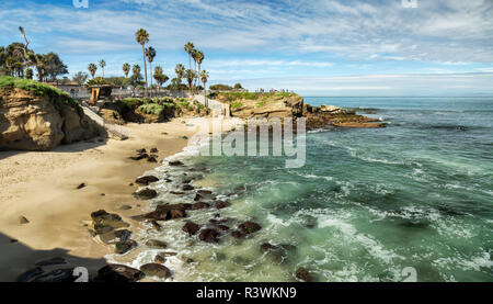 USA, California, La Jolla. Panoramablick auf La Jolla Cove Stockfoto