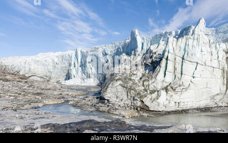 Endstation der Russell Gletschers, in unmittelbarer Nähe des Grönländischen Eisschildes in der Nähe von Kangerlussuaq. Grönland, Dänemark Stockfoto