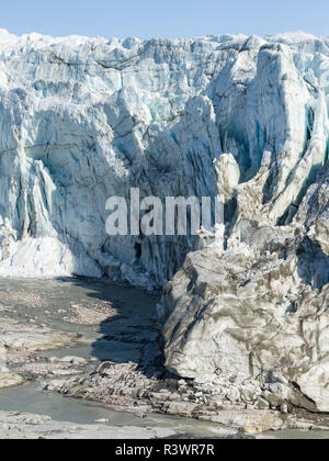 Endstation der Russell Gletschers, in unmittelbarer Nähe des Grönländischen Eisschildes in der Nähe von Kangerlussuaq. Grönland, Dänemark Stockfoto