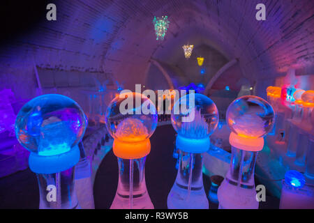 USA, Alaska, Fairbanks. Ice Museum Schnitzereien in Chena Hot Springs Resort. Stockfoto