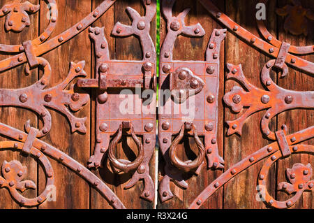 Anschnittdetail im Scotty's Castle, Death Valley National Park, Kalifornien, USA Stockfoto