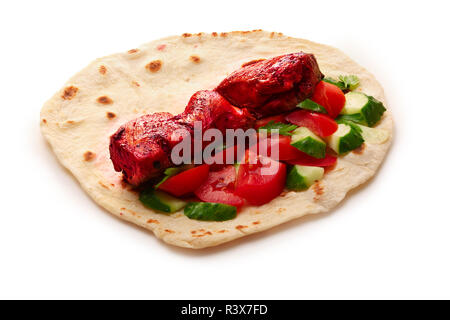 Tikka Masala naan Sandwich Stockfoto