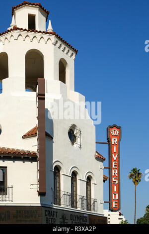 Riverside, Kalifornien. Historische Riverside Theater, wo "vom Winde verweht" uraufgeführt. (Redaktionelle nur verwenden) Stockfoto