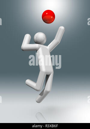 Volleyball 3D-Symbol Olympischen Sportarten Stockfoto