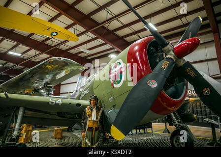 USA, Connecticut, Windsor Locks, New England Air Museum, WW2 Ära Republic P-47D Thunderbolt Fighter-Bomber Stockfoto