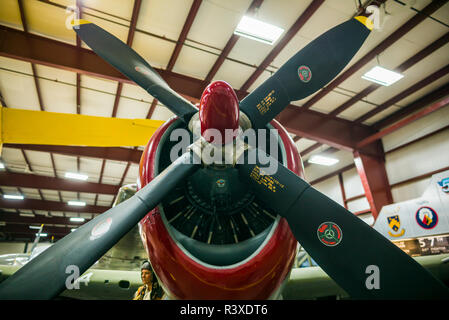 USA, Connecticut, Windsor Locks, New England Air Museum, WW2 Ära Republic P-47D Thunderbolt Fighter-Bomber Stockfoto