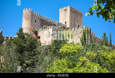 Almansa Schloss in Albacete, Spanien Kastilien La Mancha Provinz Stockfoto