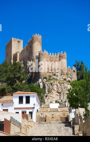 Almansa Schloss in Albacete, Spanien Kastilien La Mancha Provinz Stockfoto