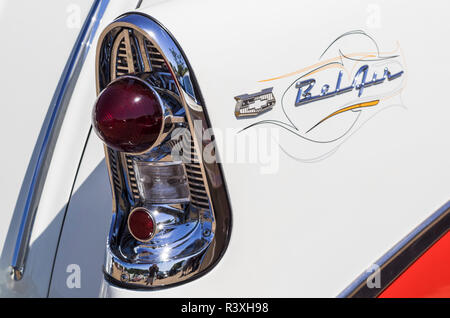 USA, Massachusetts, Cape Ann, Gloucester, Oldtimer, 50er Chevrolet Bel Air, Detail Stockfoto