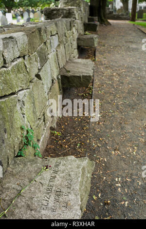 USA, Massachusetts, Salem Witch Trials Memorial, Denkmal für Person überführt der Hexerei bei der Salem Witch Trials von 1692-1693 Stockfoto