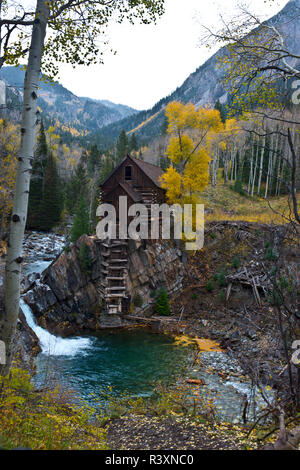 USA, Colorado, malerischen historischen Crystal Mühle. Stockfoto