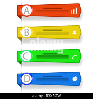 Reihe von bunten Fahnen Stockfoto