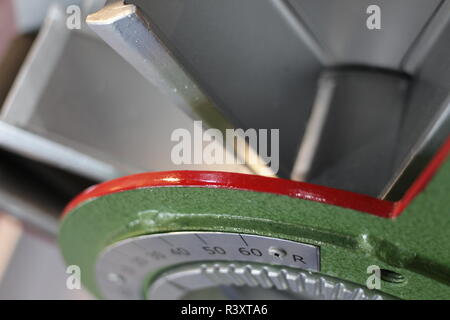 Querschnitt des Strahlens Maschine Komponente; close up Stockfoto