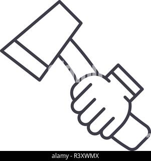 Ax Symbol Leitung Konzept. Ax Vector Linear Abbildung, Symbol, Zeichen Stock Vektor