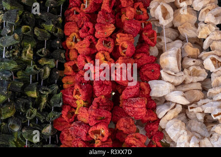 Gemüse, getrocknet Gemüse, in Sanliurfa, Türkei Stockfoto