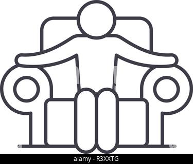 Boss Symbol Leitung Konzept. Boss Vector Linear Abbildung, Symbol, Zeichen Stock Vektor