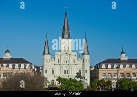 USA, Louisiana, New Orleans, French Quarter, Jackson Square, Saint Louis Kathedrale Stockfoto