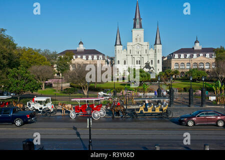 USA, Louisiana, New Orleans, French Quarter, Jackson Square, Saint Louis Kathedrale Stockfoto