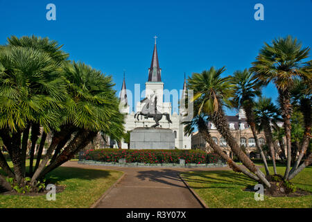 USA, Louisiana, New Orleans, French Quarter, Jackson Square, Saint Louis Kathedrale Stockfoto