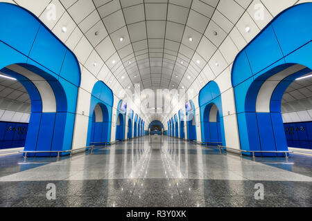 U-Bahn Station in Almaty, Kasachstan, im August 2018 genommen, hdr genommen Stockfoto