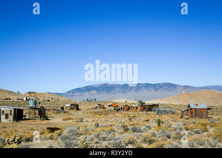 Landschaft über die verlassene Stadt Gold Point, Nevada, USA Stockfoto