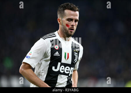 Torino, Italien. 24. November 2018. Miralem Rudolph von Juventus Turin in der Serie A Fußballspiel zwischen FC Juventus und Spal. Stockfoto