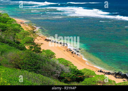 Larsen's Beach, North Shore, Insel Kauai, Hawaii, USA Stockfoto