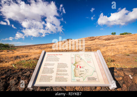 Pu'ukohola Heiau National Historic Site, Kohala Küste, Big Island, Hawaii, USA Stockfoto