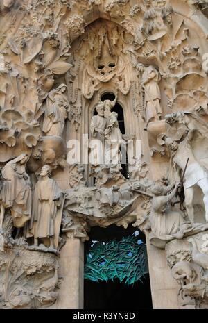 Die Sagrada Familia in Barcelona. Stockfoto