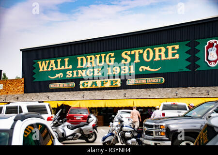 Wall Drug storefront in Wand, South Dakota. Stockfoto