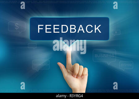 Seite Klick auf Schaltfläche "Feedback" Stockfoto