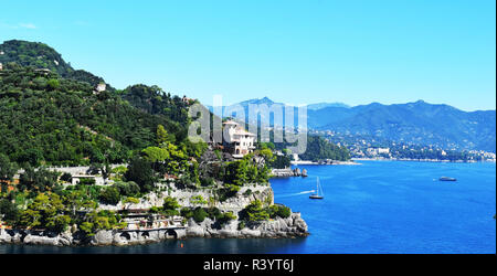 Santa Margherita Ligure Küste von Portofino Stockfoto
