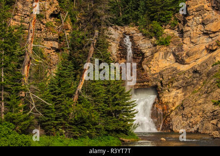 Ausführen von Adler fällt im Glacier National Park, Montana, USA Stockfoto