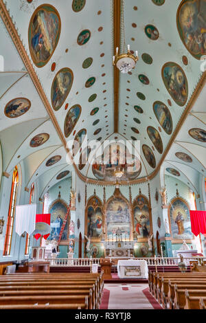 Innenraum von St. Ignatius Mission, Montana Stockfoto