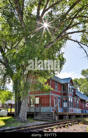 Usa, Montana, Nevada City. Zugdepot Stockfoto