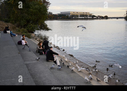 Waterfront Park, Potomac River, Georgetown, Washington DC Stockfoto