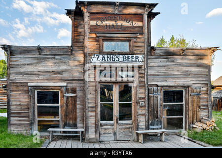 Usa, Montana, Nevada City. Lebendiges Museum, Konferenzsaal Stockfoto