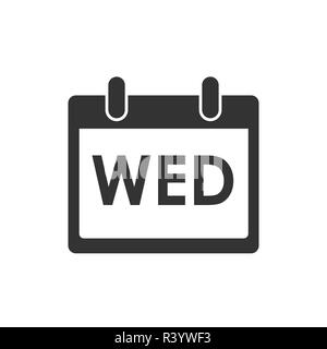 Vector Illustration, flache Bauform. Kalendertag Ereignis Stock Vektor