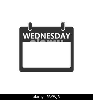 Vector Illustration, flache Bauform. Kalendertag Ereignis Stock Vektor