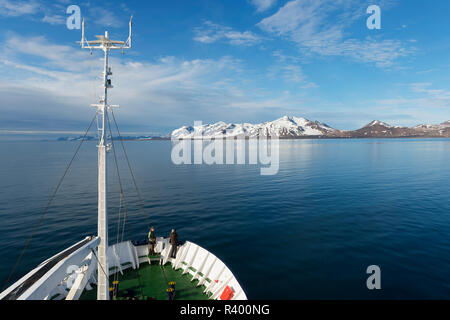 Forlandsundet gesehen vom Boot, Spitzbergen, Svalbard, Norwegen Stockfoto